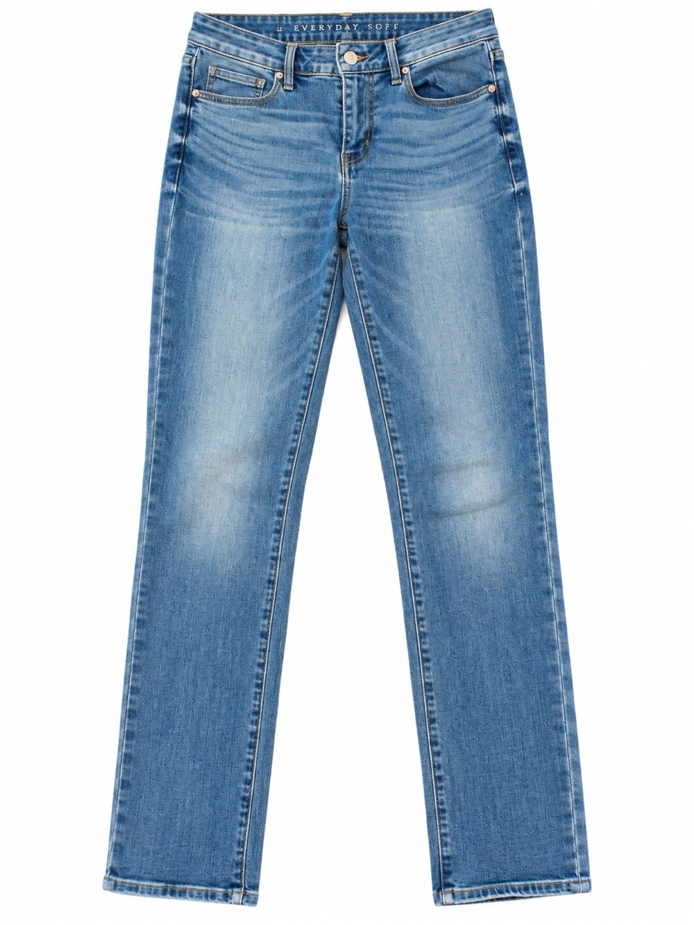 White House Black Market Straight-Leg Jeans in Light Blue Wash 11